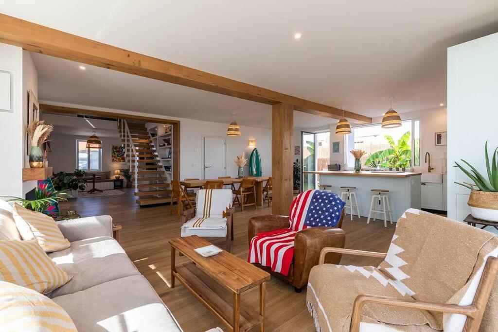 Beautiful Beach House In Front Of The Ocean Biarritz Exteriör bild